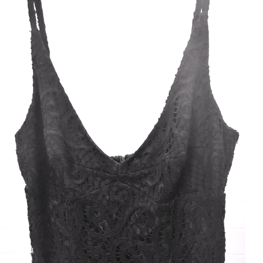 Sophie Sitbon Paris ♥️Long Black Crochet Mermaid Style Long Gorgeous Dress 38